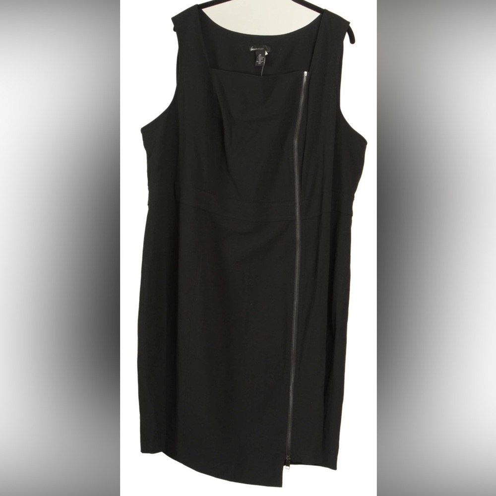 Lane Bryant Women’s Dress 28 Black Sheath Sleeveless Zipper Stretch Lined